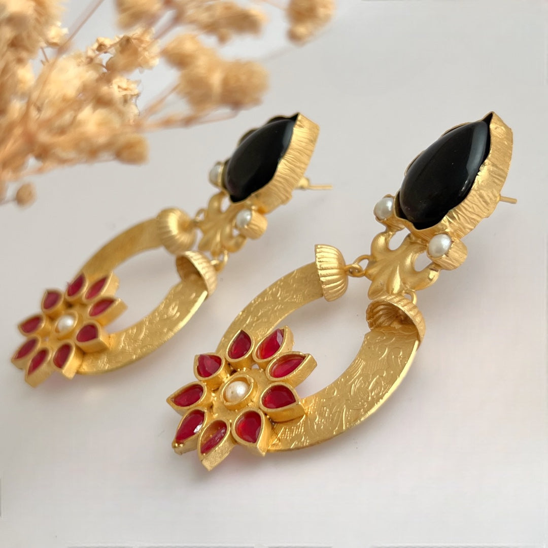 DIANA HANDMADE GOLD TONED EARRINGS- ER111