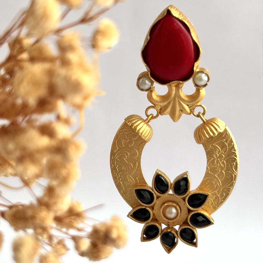 DIANA HANDMADE GOLD TONED EARRINGS- ER111