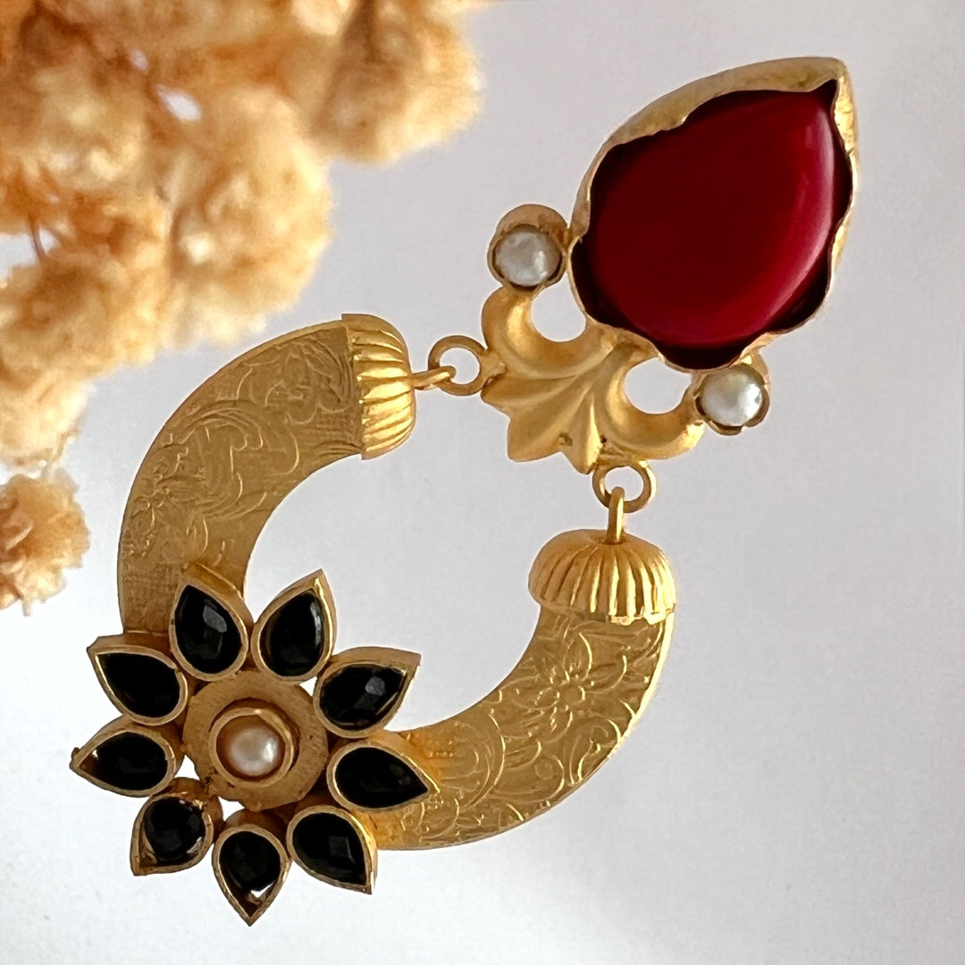 DIANA HANDMADE GOLD TONED EARRINGS- ER111