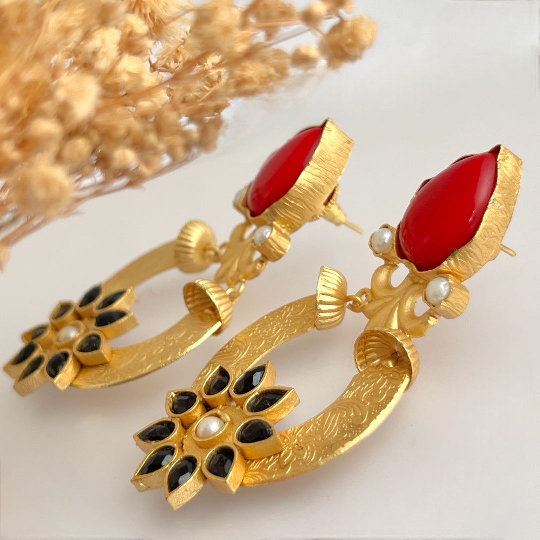 DIANA HANDMADE GOLD TONED EARRINGS- ER111