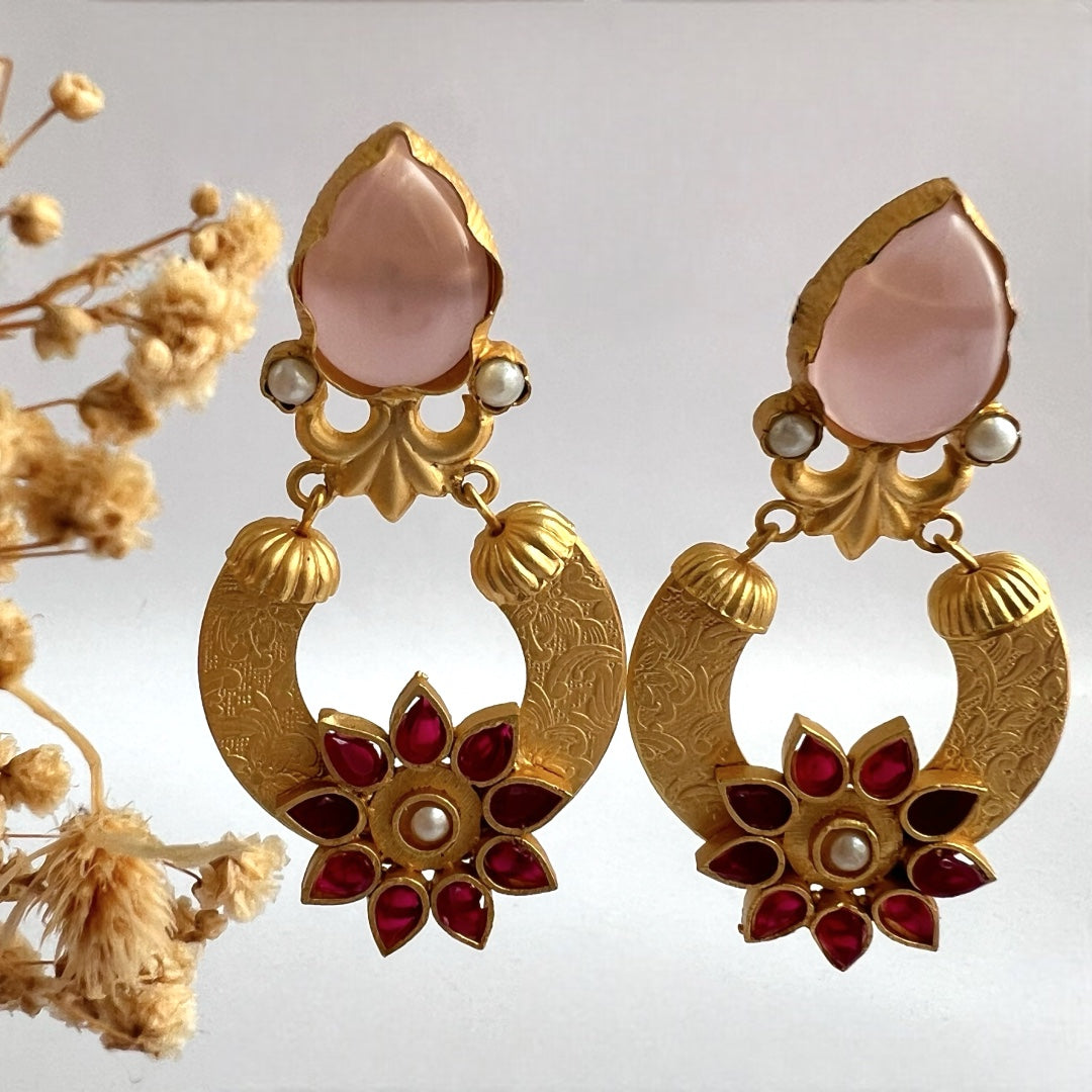 DIANA HANDMADE GOLD TONED EARRINGS- ER111