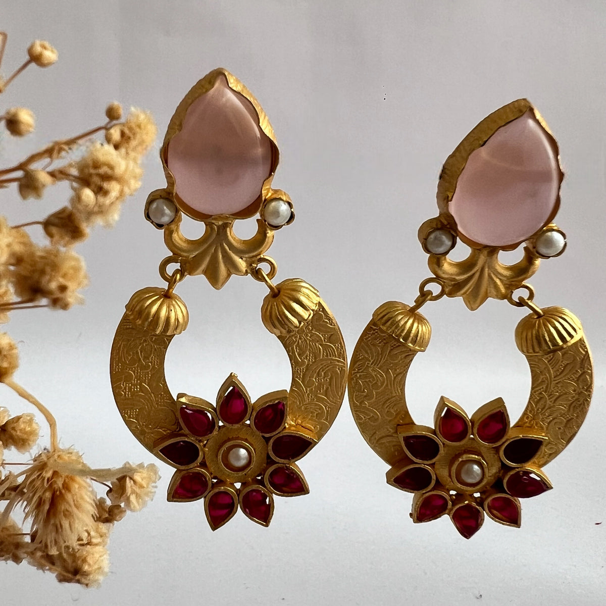 DIANA HANDMADE GOLD TONED EARRINGS- ER111