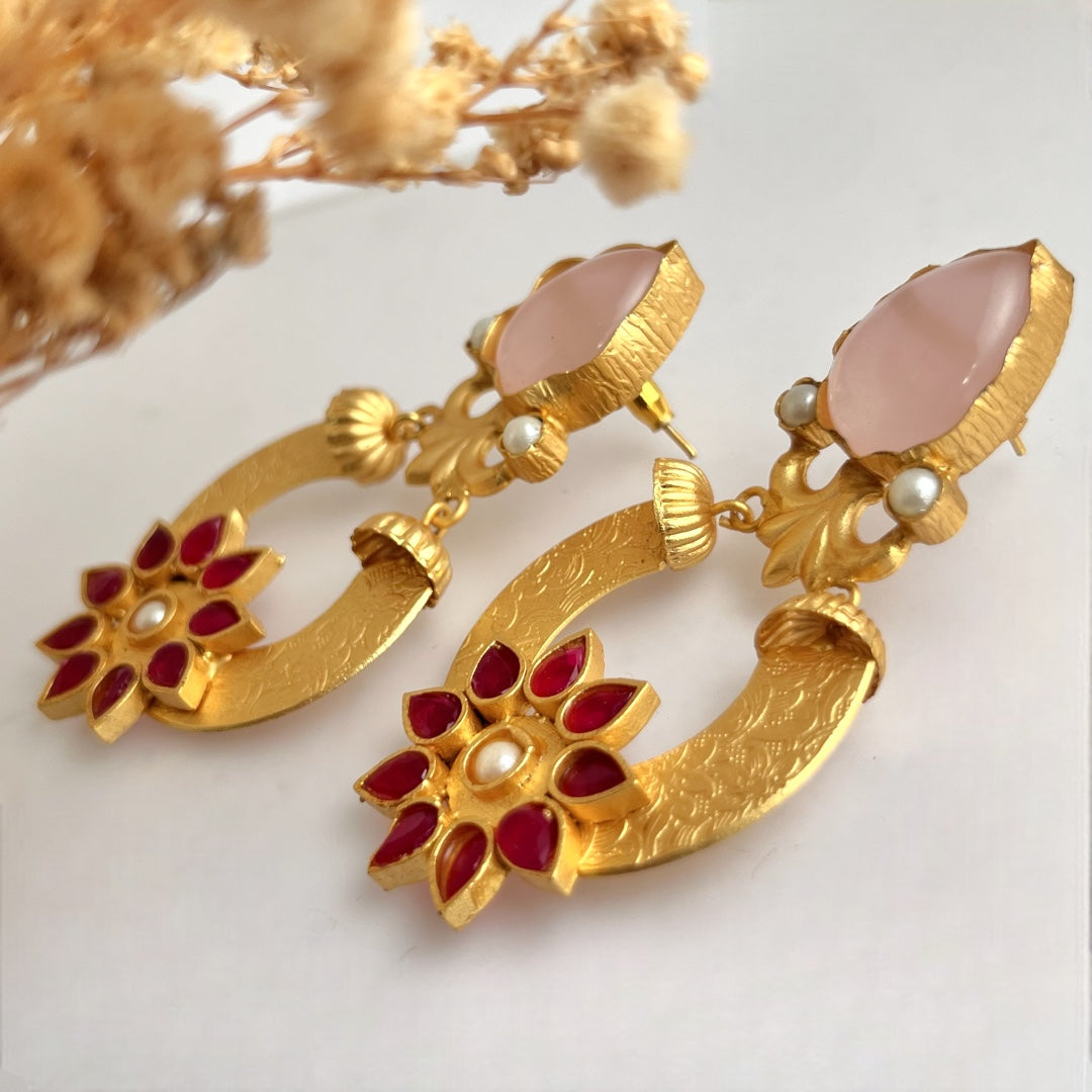 DIANA HANDMADE GOLD TONED EARRINGS- ER111