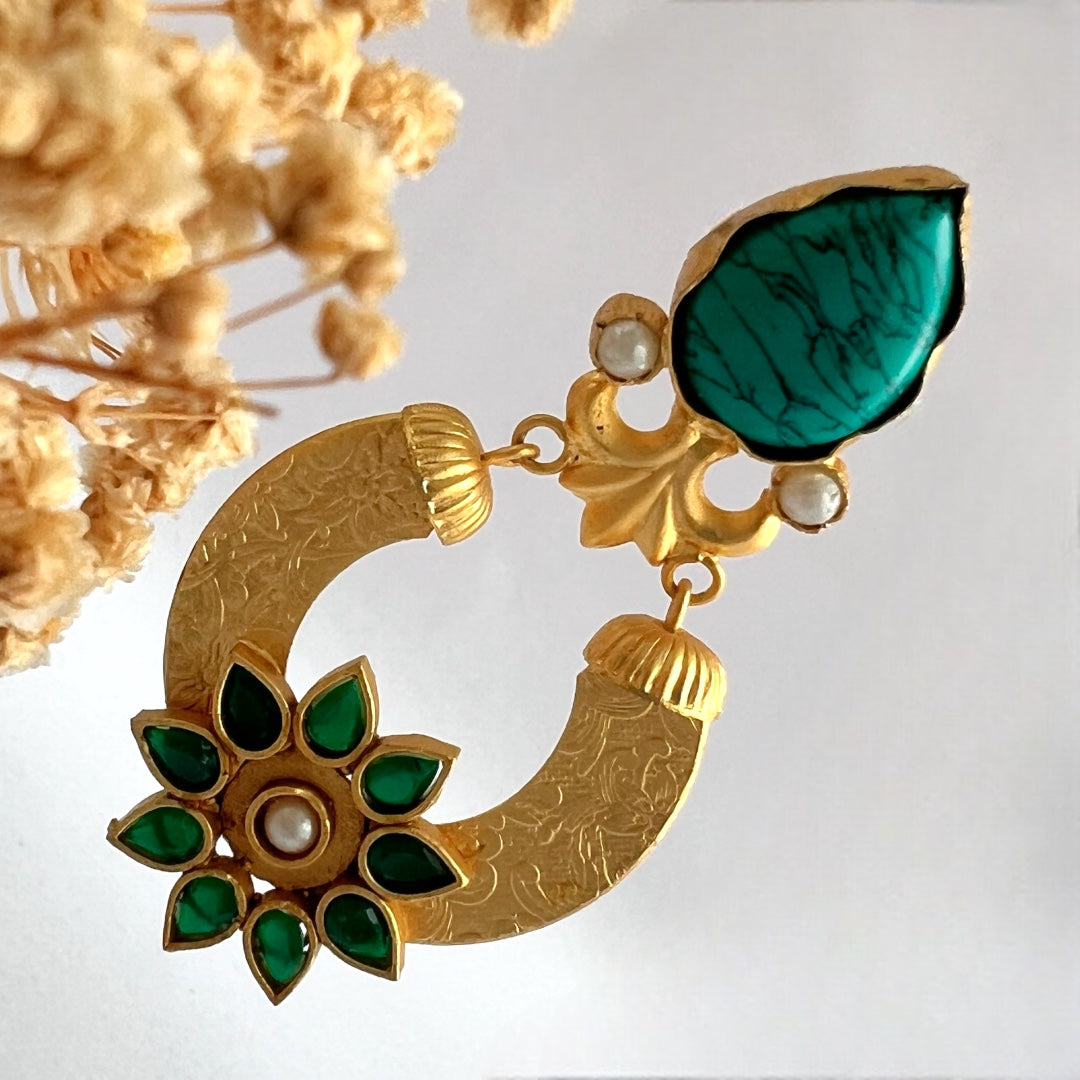 DIANA HANDMADE GOLD TONED EARRINGS- ER111