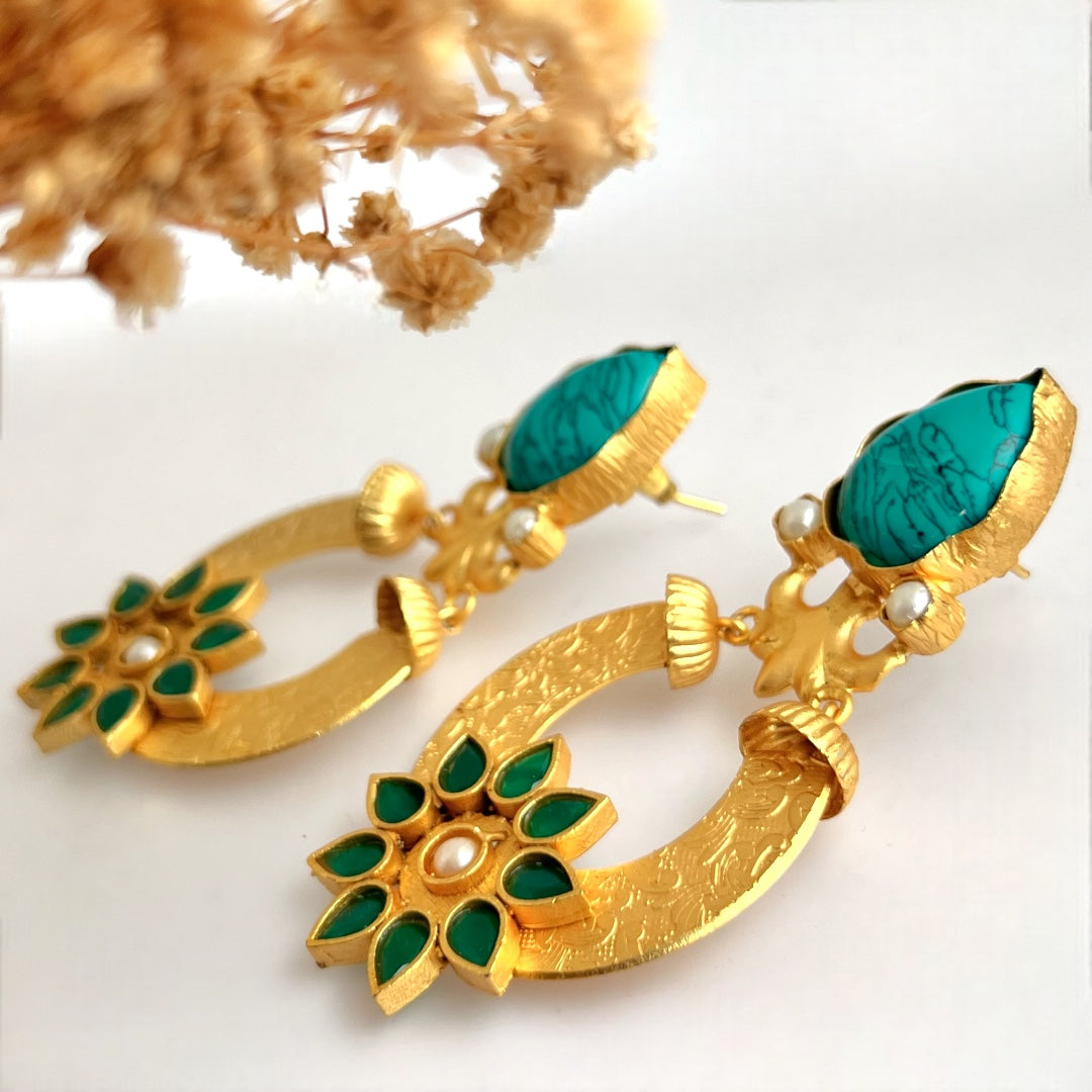 DIANA HANDMADE GOLD TONED EARRINGS- ER111