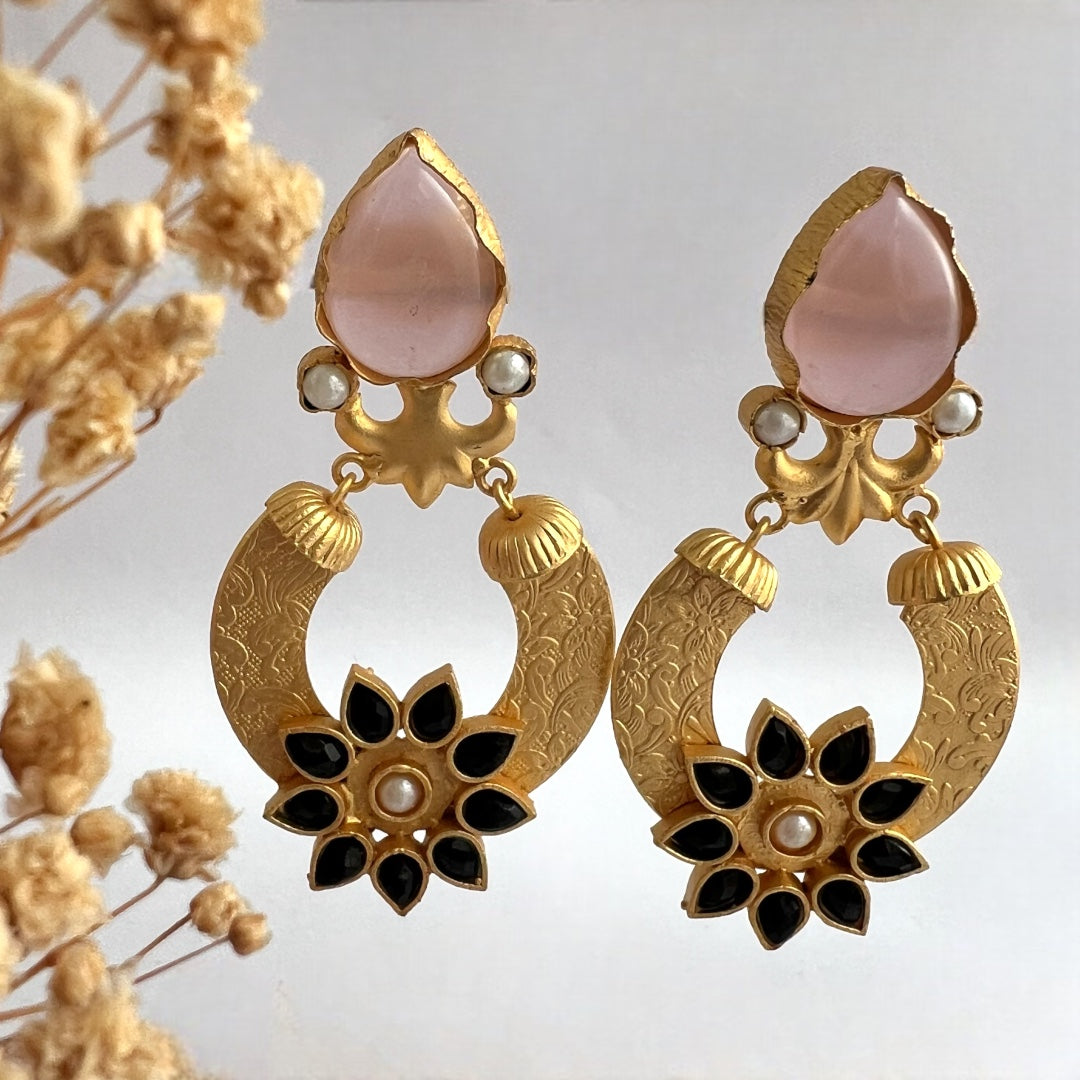 DIANA HANDMADE GOLD TONED EARRINGS- ER111