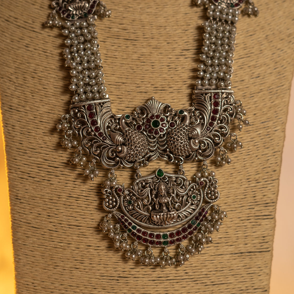 CHANCHALA BIJOUX EXCLUSIVE SILVER FINISH OXIDIZED MALA ML68