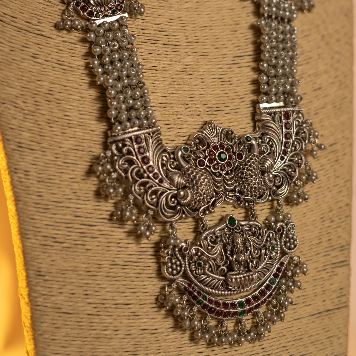 CHANCHALA BIJOUX EXCLUSIVE SILVER FINISH OXIDIZED MALA ML68