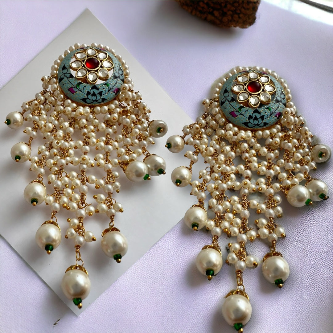 THARANI MEENAKARI HANDMADE EARRING ER84