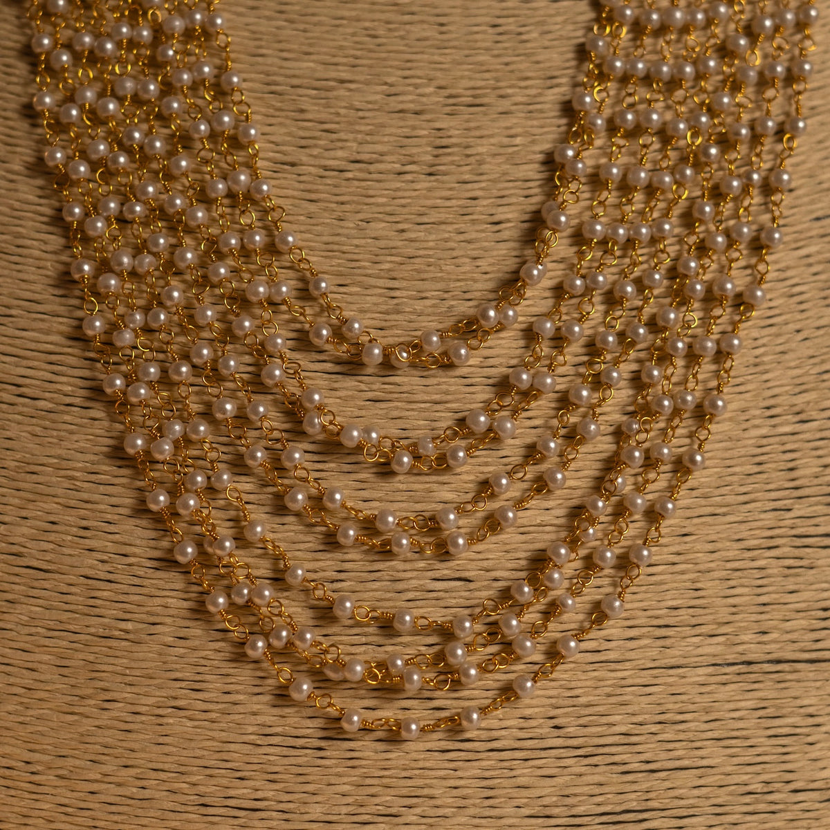 YAMUNA DRUZY CHARMS HANDMADE AND HAND PAINTED STATEMENT MALA ML47