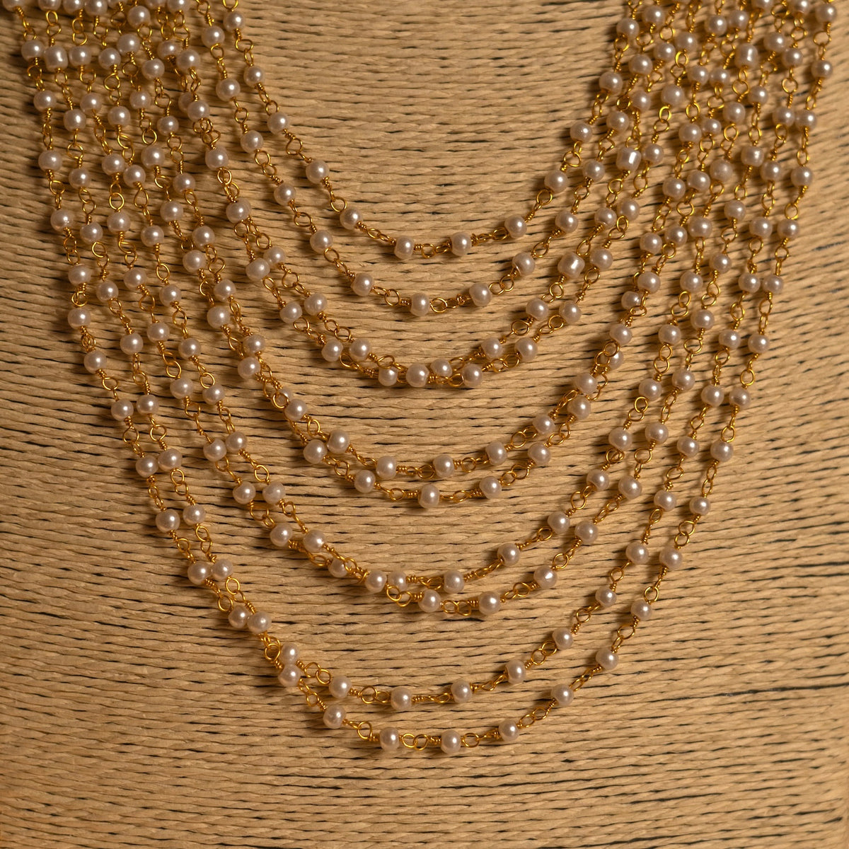 YAMUNA DRUZY CHARMS HANDMADE AND HAND PAINTED STATEMENT MALA ML47