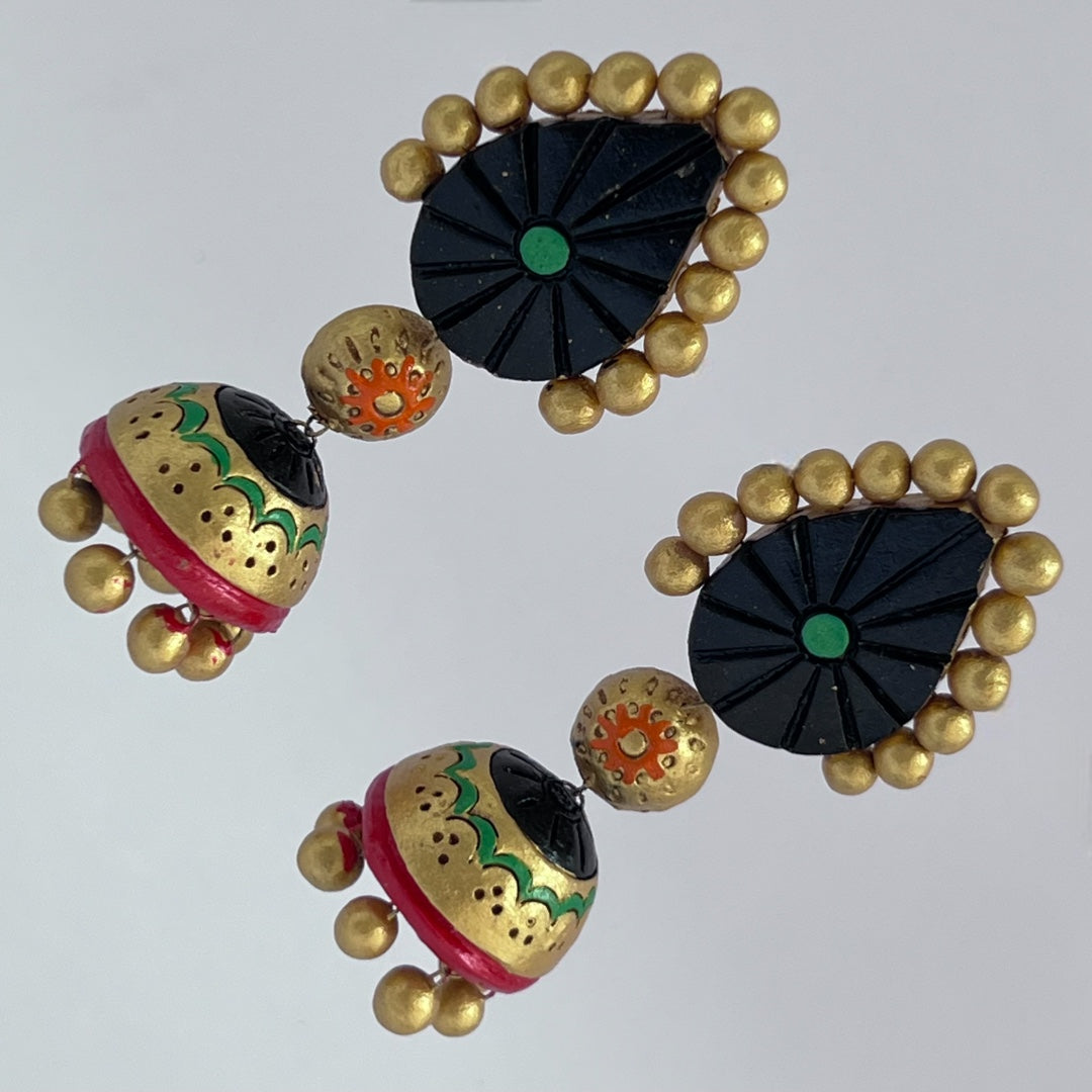 PARINITA TERRACOTTA HANDMADE JHUMKAS TR57