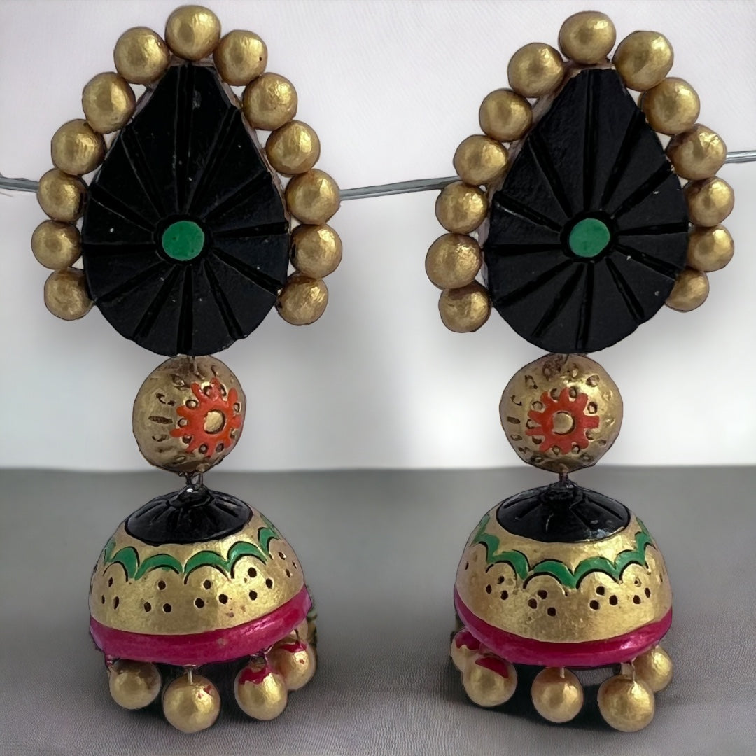 PARINITA TERRACOTTA HANDMADE JHUMKAS TR57