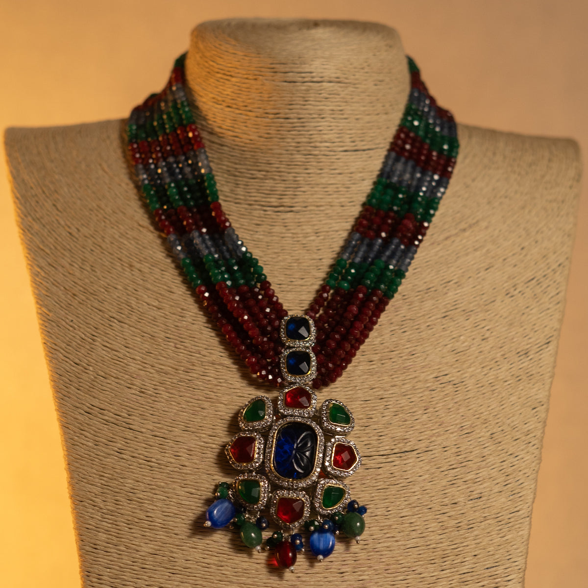 KUNDHAVAI CLASSIC LAYERED ONEX HANDMADE NECKLACE NL50