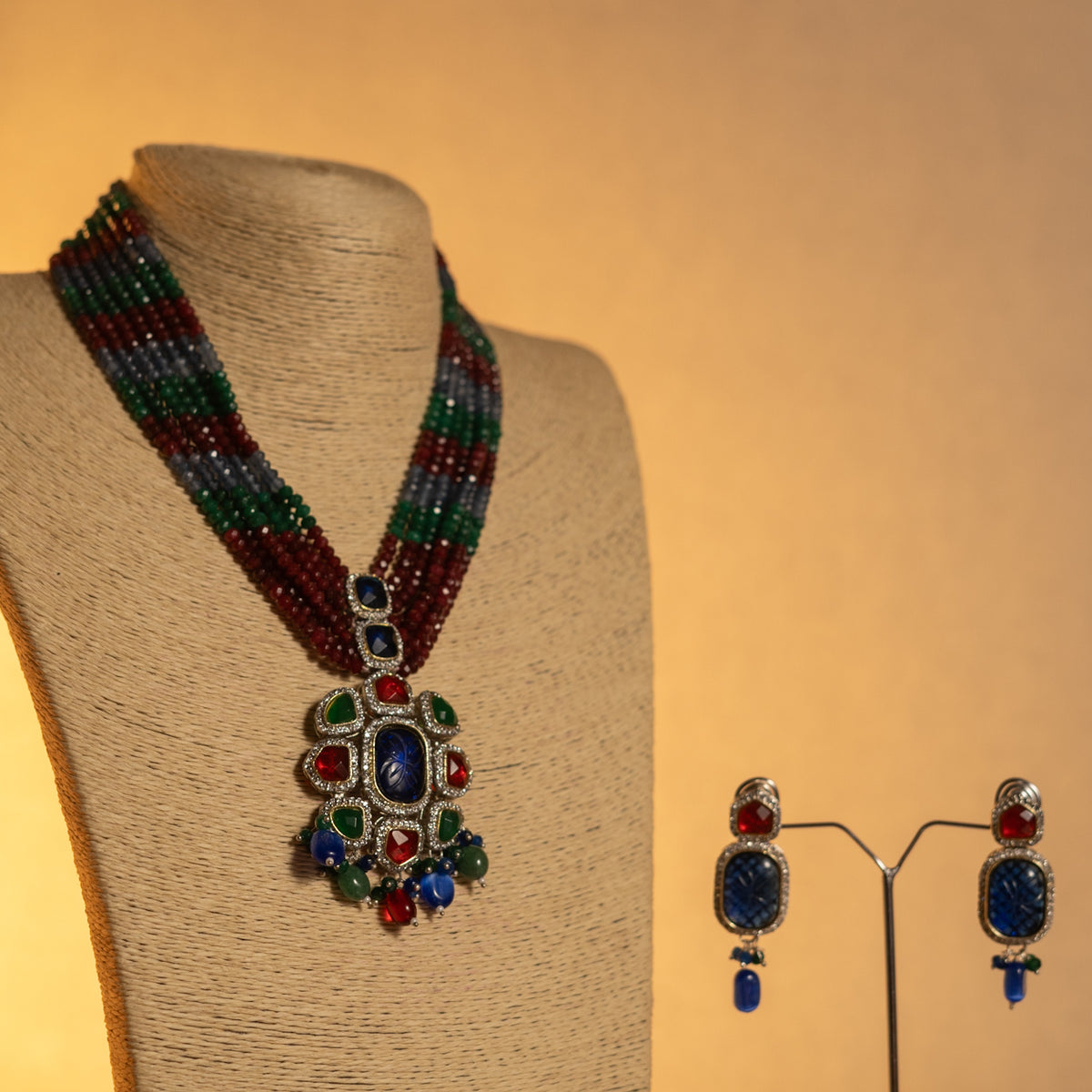 KUNDHAVAI CLASSIC LAYERED ONEX HANDMADE NECKLACE NL50