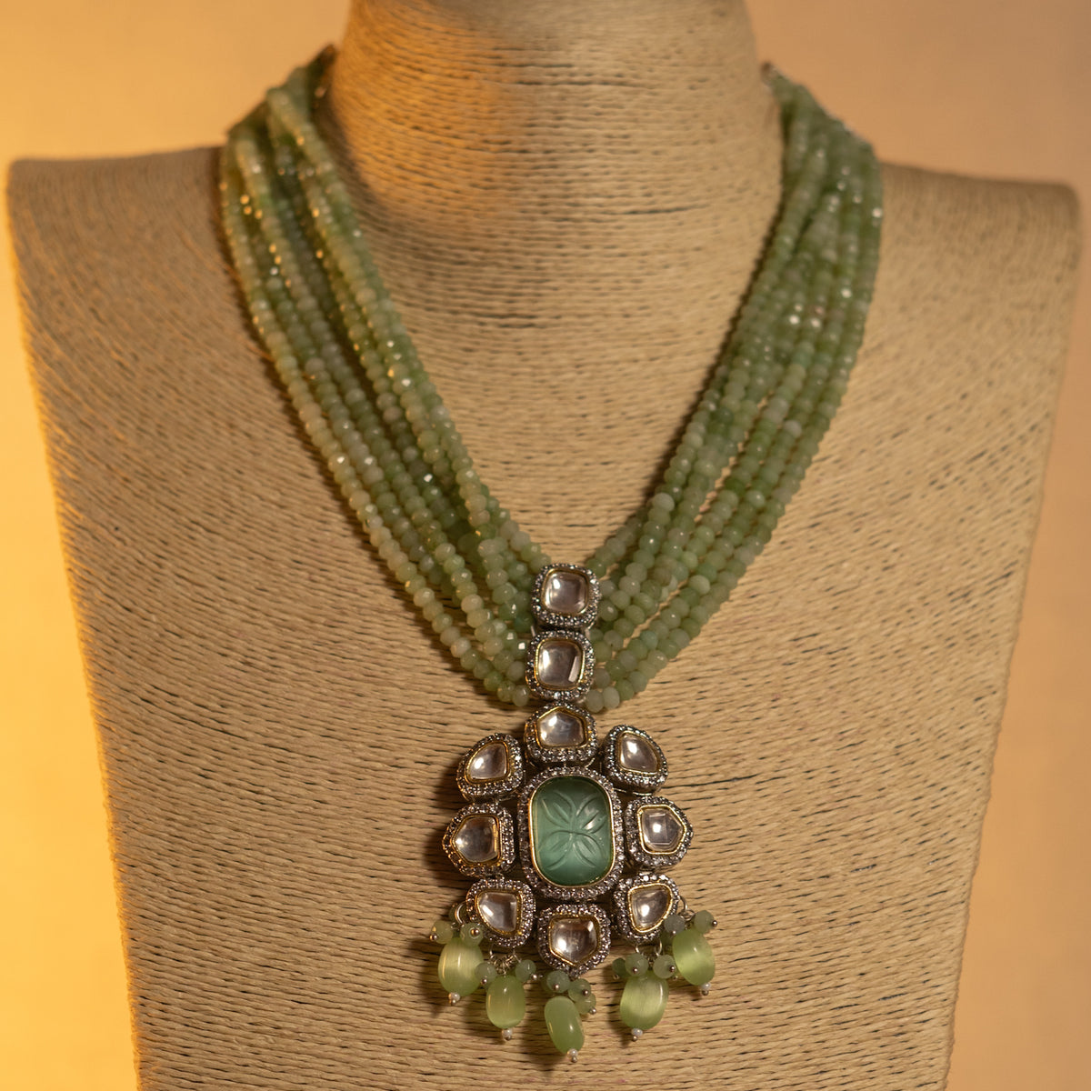 KUNDHAVAI CLASSIC LAYERED ONEX HANDMADE NECKLACE NL50