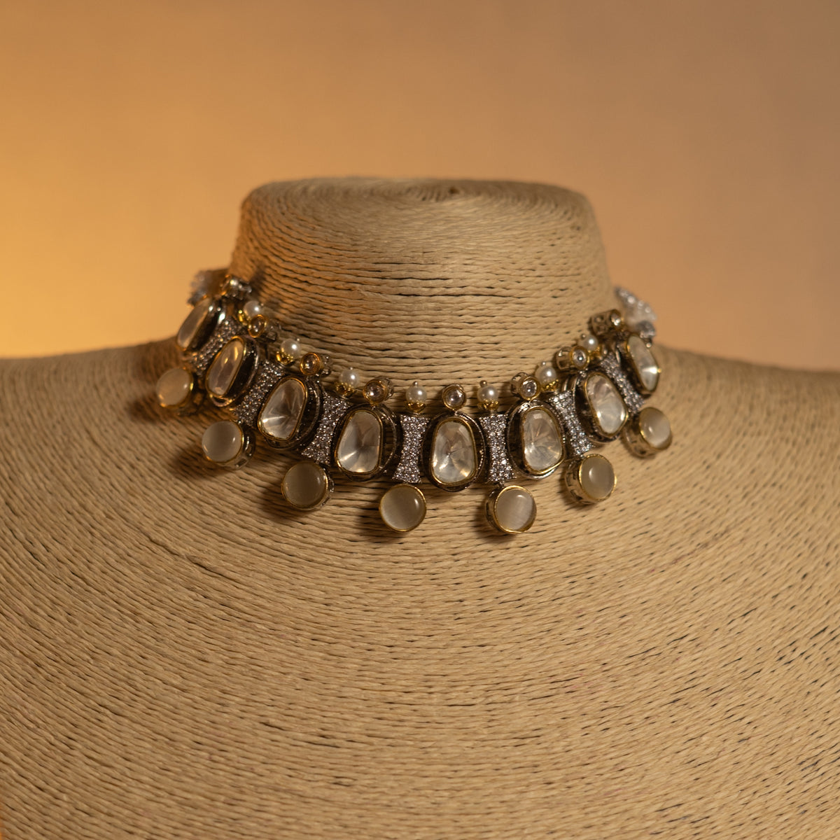 VARDHANA POLKI CLASSIC SEMI HANDMADE NECKPIECE NECKLACE NL55