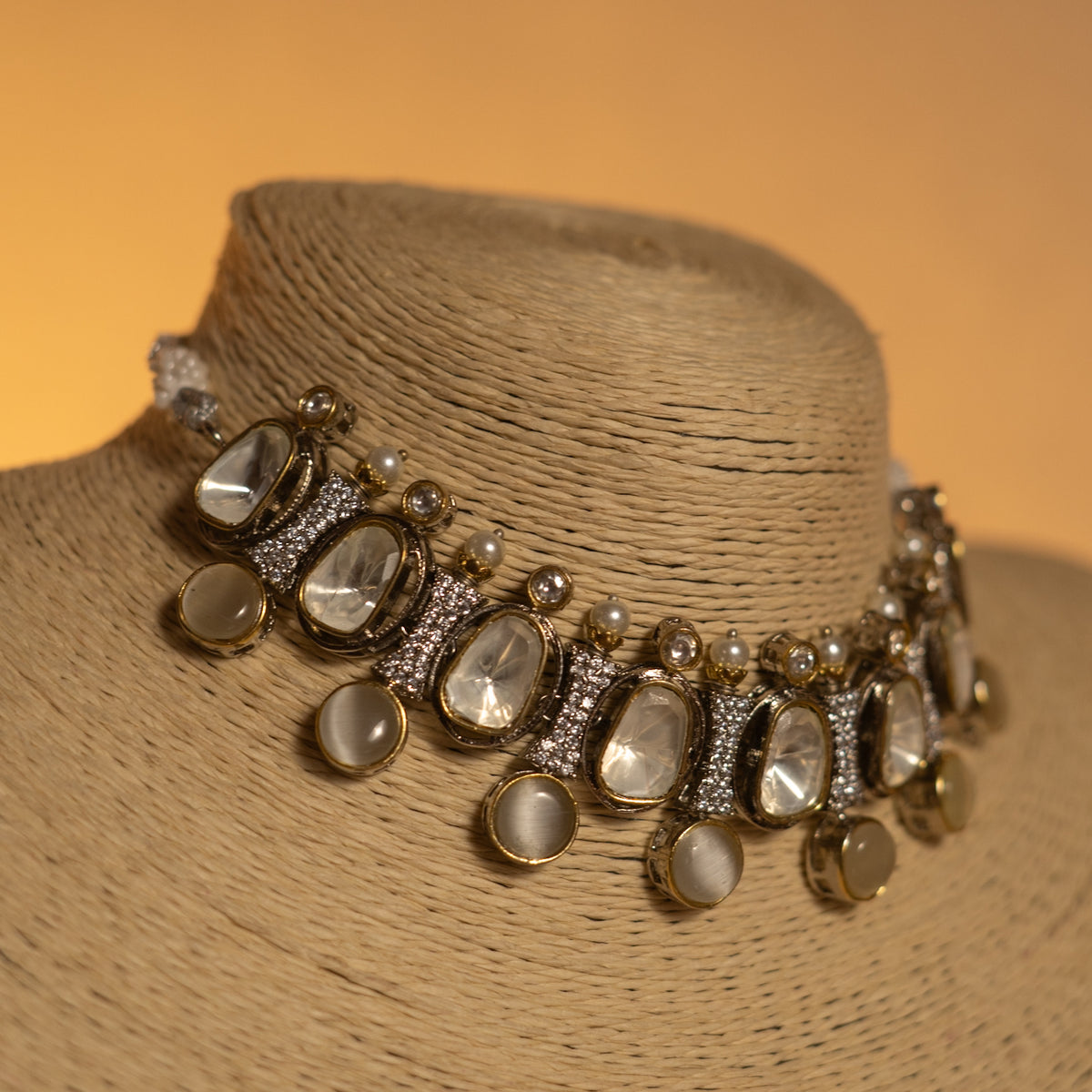 VARDHANA POLKI CLASSIC SEMI HANDMADE NECKPIECE NECKLACE NL55