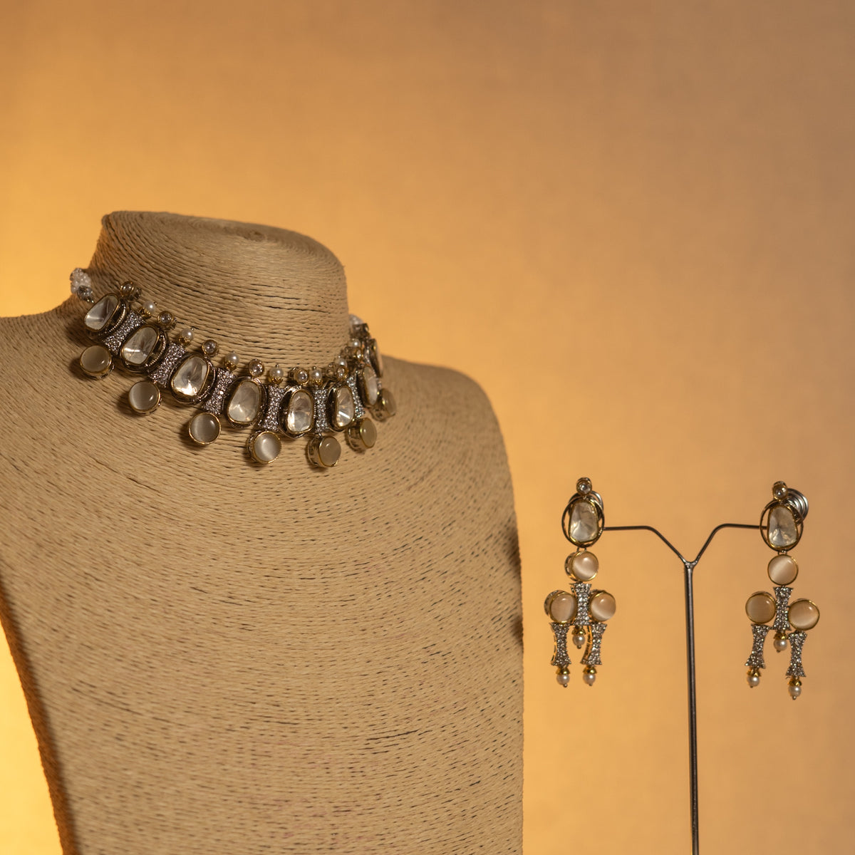 VARDHANA POLKI CLASSIC SEMI HANDMADE NECKPIECE NECKLACE NL55