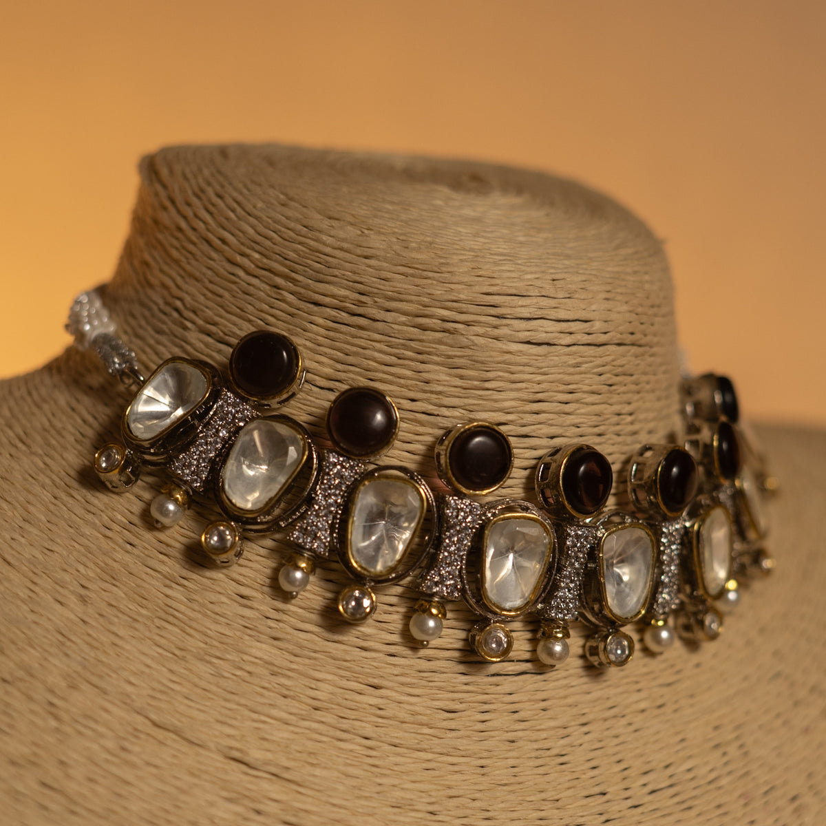 VARDHANA POLKI CLASSIC SEMI HANDMADE NECKPIECE NECKLACE NL55