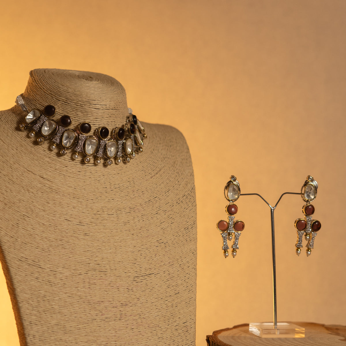 VARDHANA POLKI CLASSIC SEMI HANDMADE NECKPIECE NECKLACE NL55