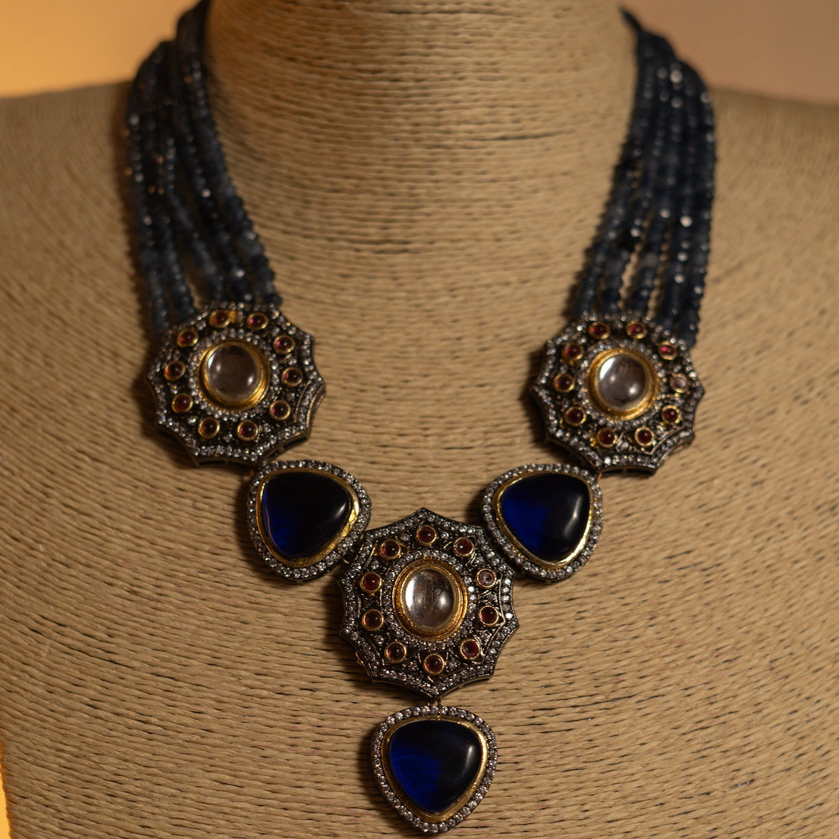 RAKSHINI CLASSIC LAYERED ONEX HANDMADE NECKLACE NL51