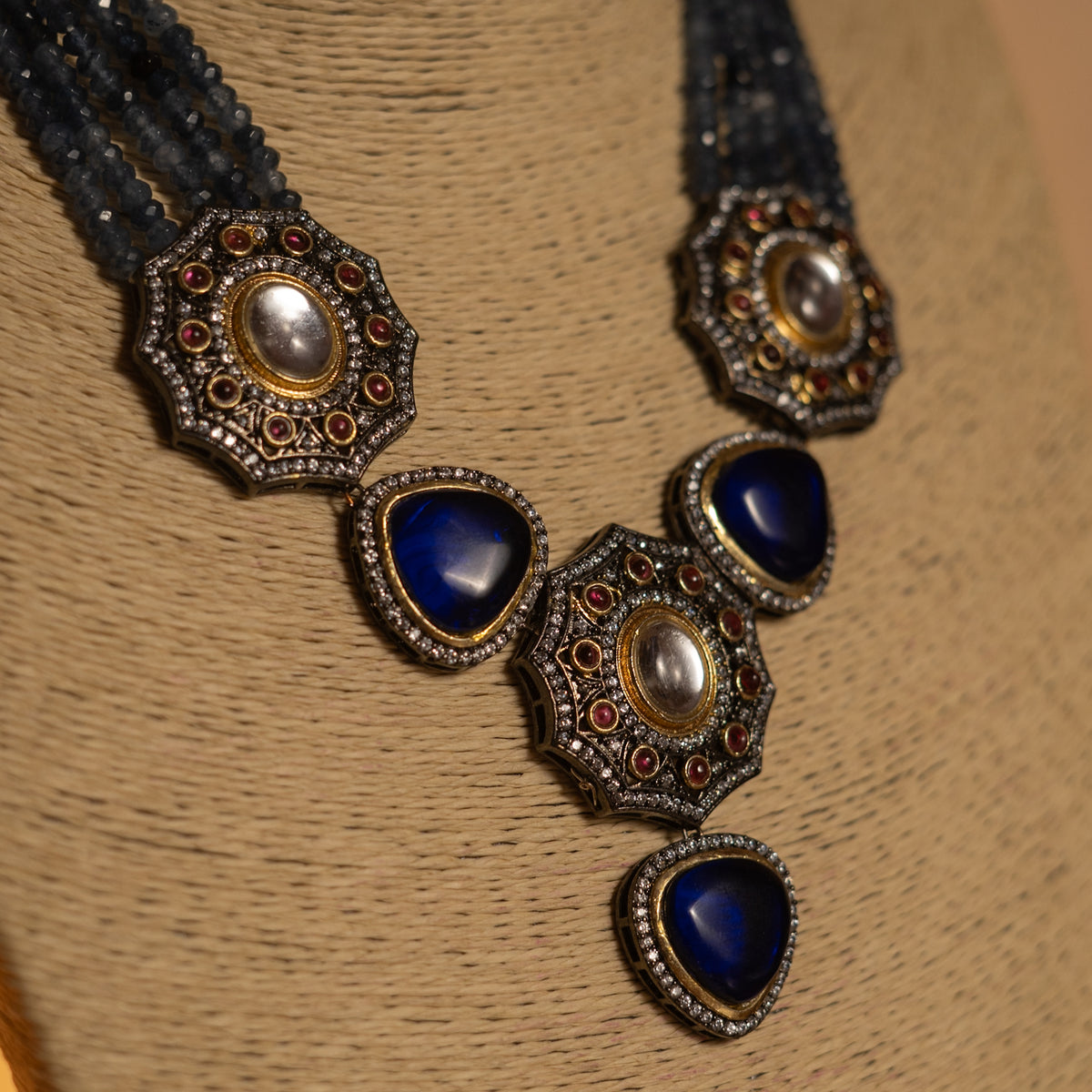 RAKSHINI CLASSIC LAYERED ONEX HANDMADE NECKLACE NL51