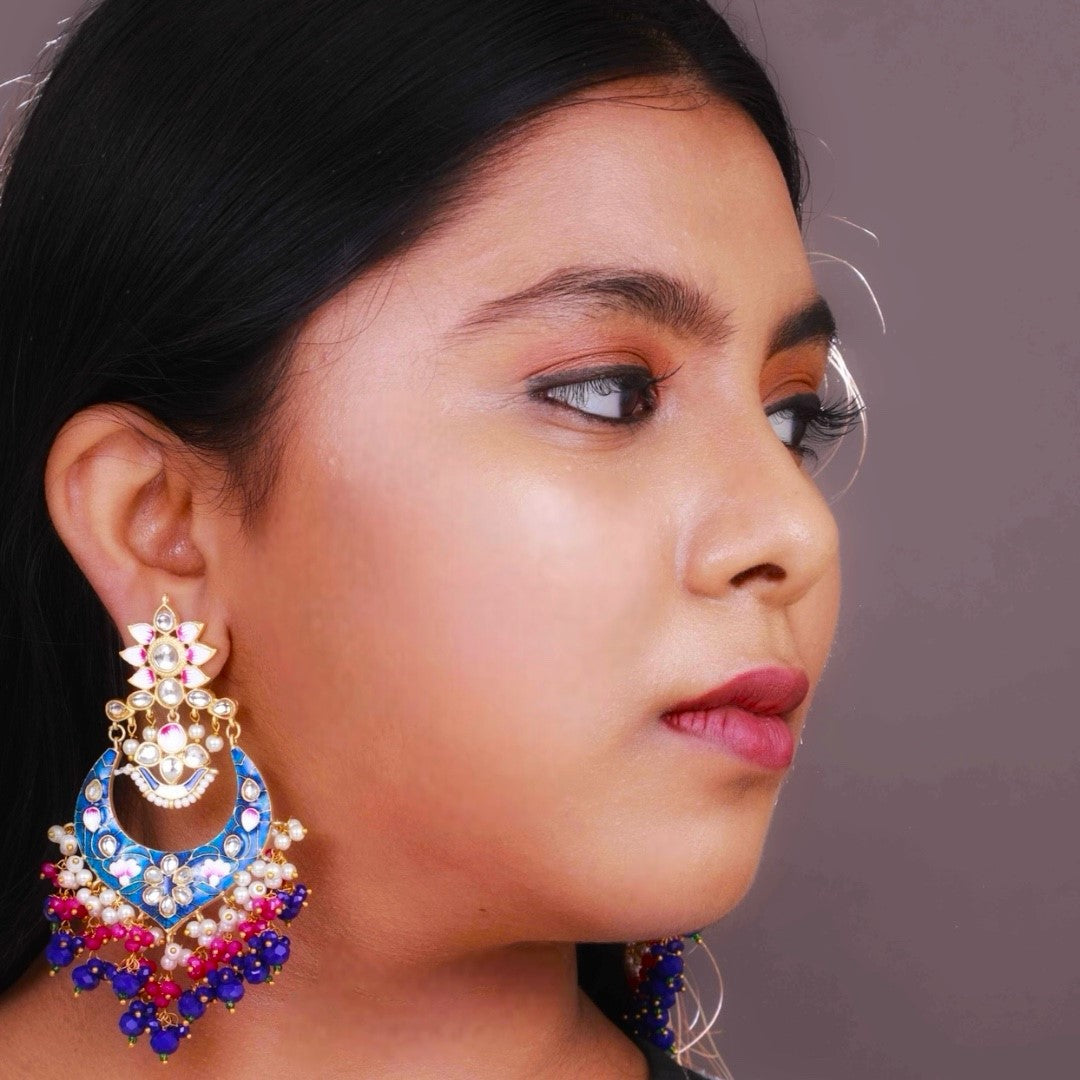 DEEPIKA ENCHANTED STONE SEMI HANDMADE BEADED EARRING ER83