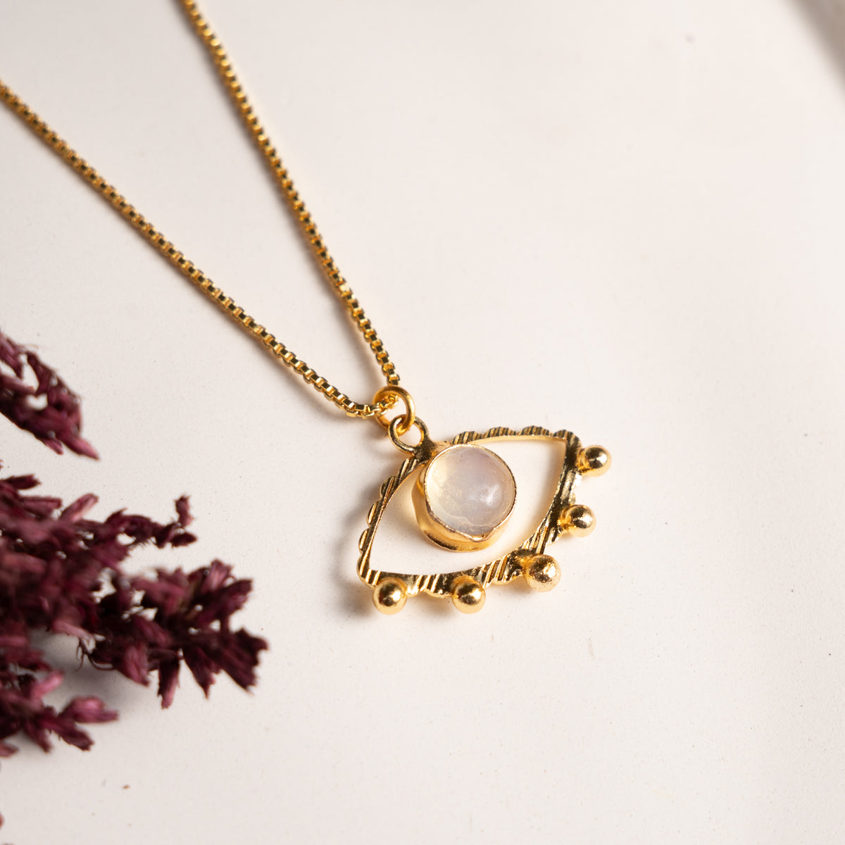 ELOISE GOLD TONED HANDMADE HAND HAMMERED NECKLACE WITH EARRINGS OF23