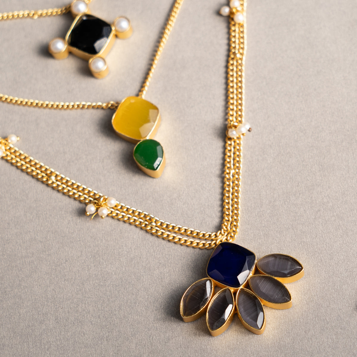 EDEN GOLD TONED HANDMADE HAND HAMMERED NECKLAC AND EARRINGS OF20