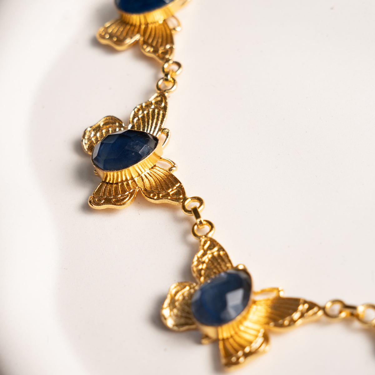 MAEVE GOLD TONED RUSTIC AND HANDMADE HAND HAMMERED NECKLACE AND EARRINGS OF22