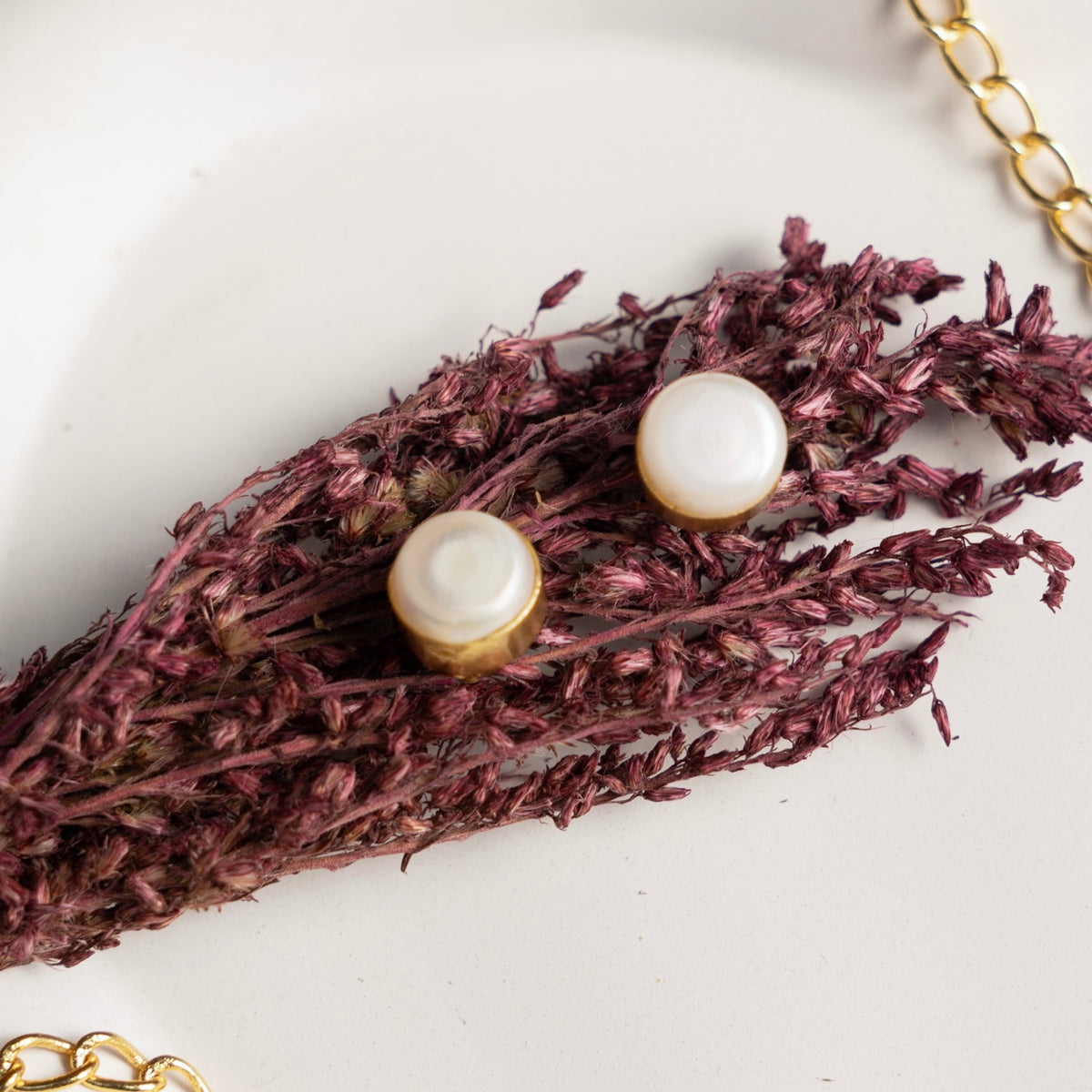 MARIA GOLD TONED HANDMADE HAND HAMMERED NECKLAC AND EARRINGS OF21