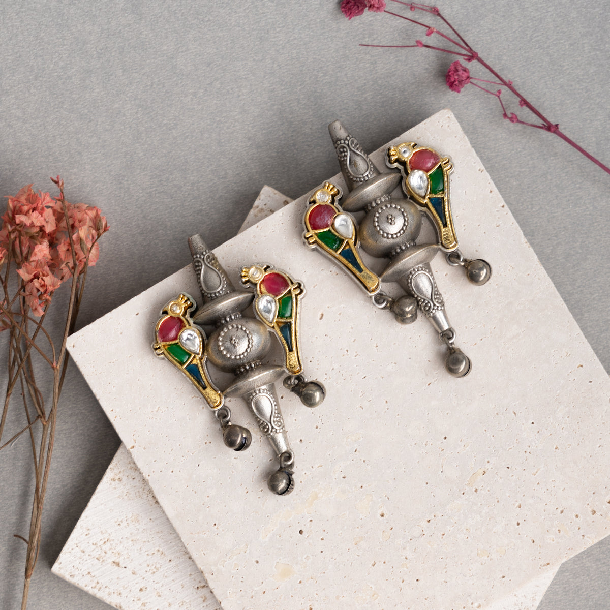 ANAISHA BIJOUX PREMIUM BIJOUX'S EXCLUSIVE RAW AND RUSTIC HANDMADE  EARRINGS/STUDS ER735