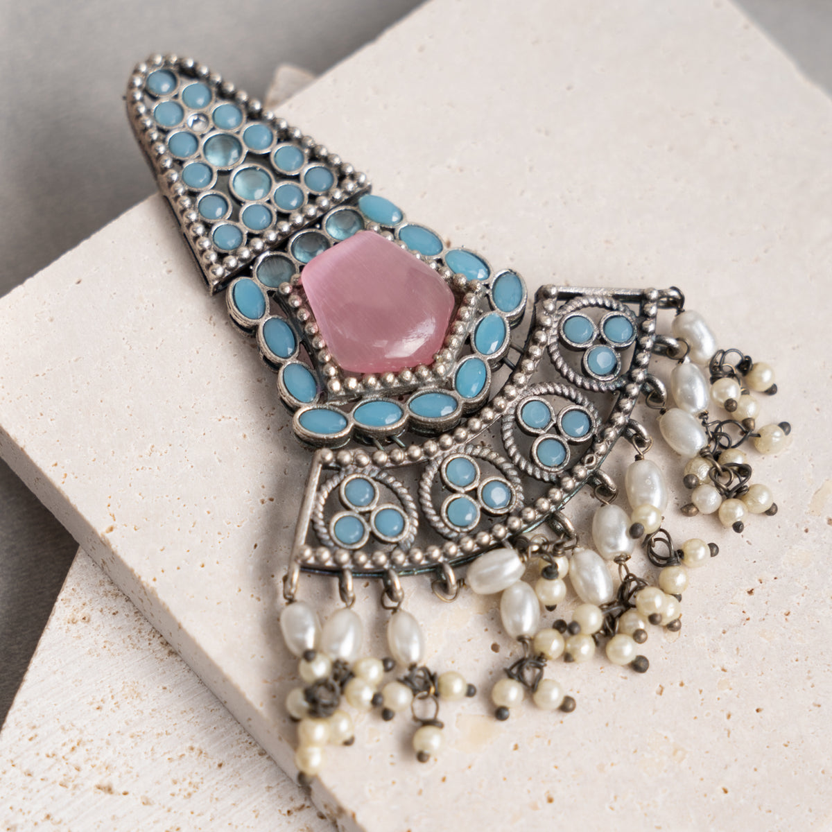 ADITI SEMI HANDMADE BIJOUX PREMIUM MONALISA STONE EARRINGS ER733