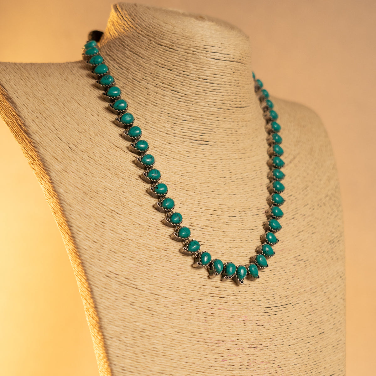 AMENANSARI SILVERLOOKALIKE BIJOUX PREMIUM SEMI HANDMADE MALA/ NECKPIECE ML207