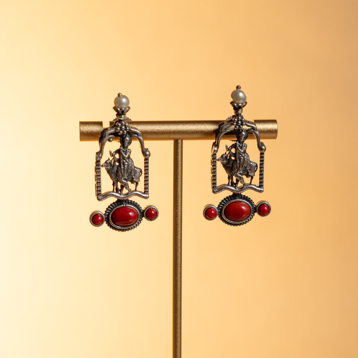 BINA BIJOUX PREMIUM SEMI HANDMADE ANTIQUE NECKPIECE/NECKLACE WITH EARRING NL269