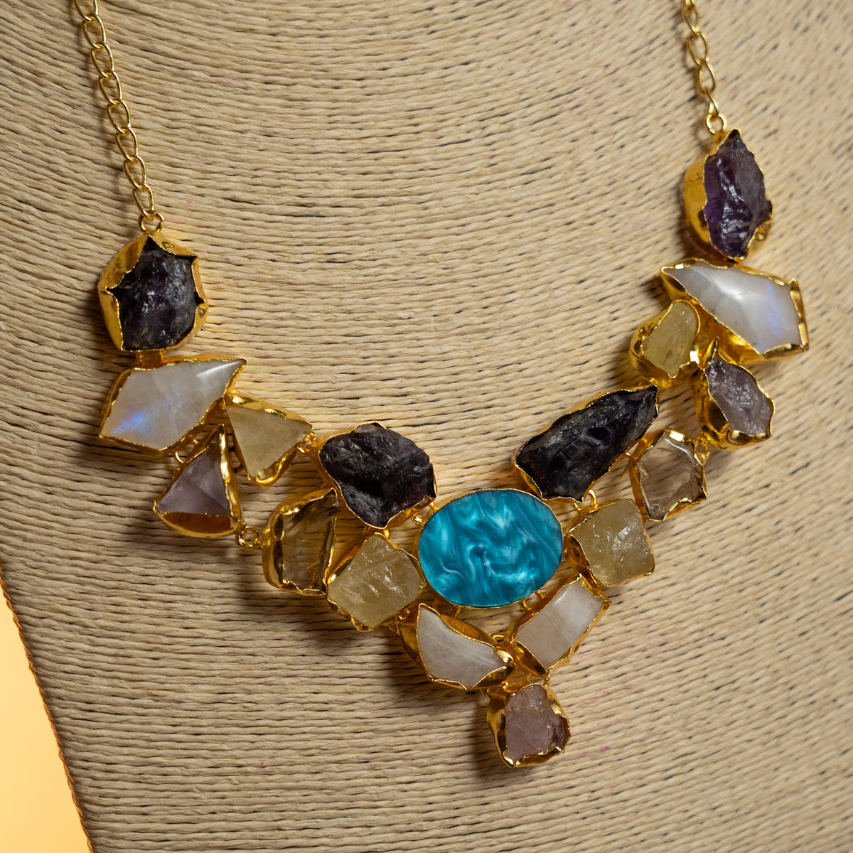 CHANDNI BIJOUX PREMIUM SEMI HANDMADE ANTIQUE NECKPIECE/NECKLACE WITH EARRING NL270