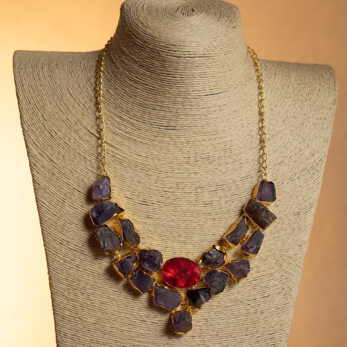 CHANDNI BIJOUX PREMIUM SEMI HANDMADE ANTIQUE NECKPIECE/NECKLACE WITH EARRING NL270