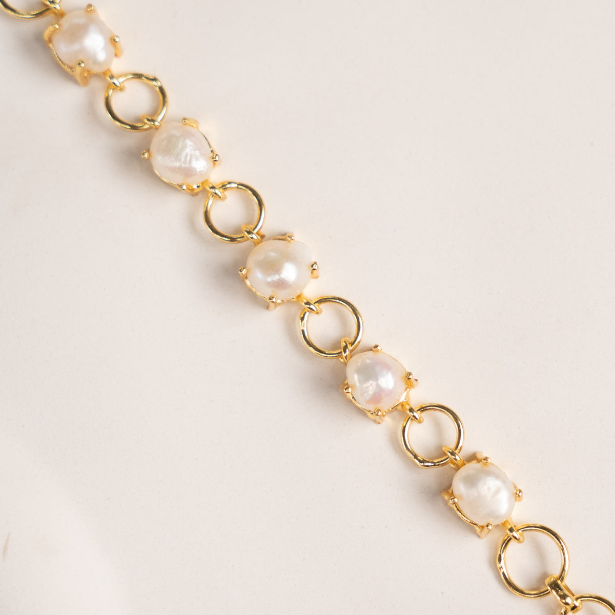 LUCY HANDMADE GOLD TONED FRESH WATER PEARLS HAND HAMMERED NECKLAC EARRINGS WITH RING OF10