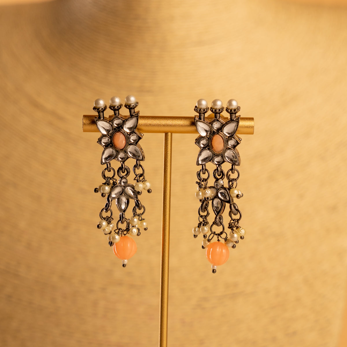 PRISMA FAUX KUNDAN NECKLACE SET WITH EARRING AND TIKKA NL234