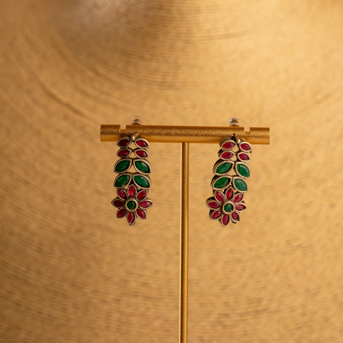 DAISY FAUX SILVER BIJOUX PREMIUM AND EXCLUSIVE SEMI HANDMADE NECKLACE WITH EARRINGS NL218