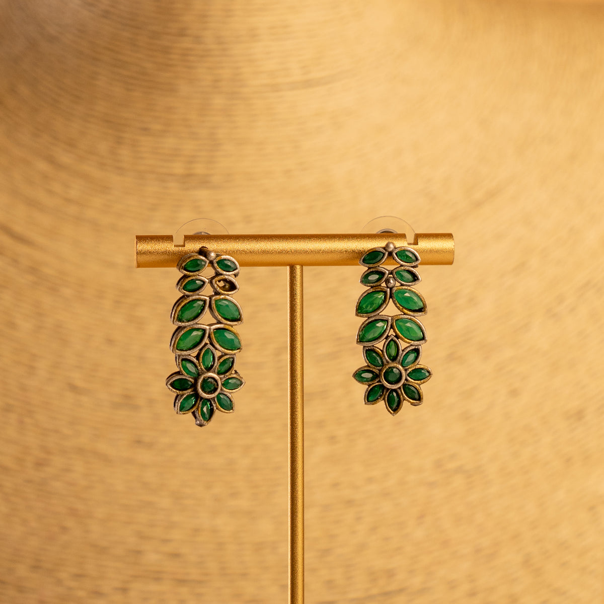 DAISY FAUX SILVER BIJOUX PREMIUM AND EXCLUSIVE SEMI HANDMADE NECKLACE WITH EARRINGS NL218