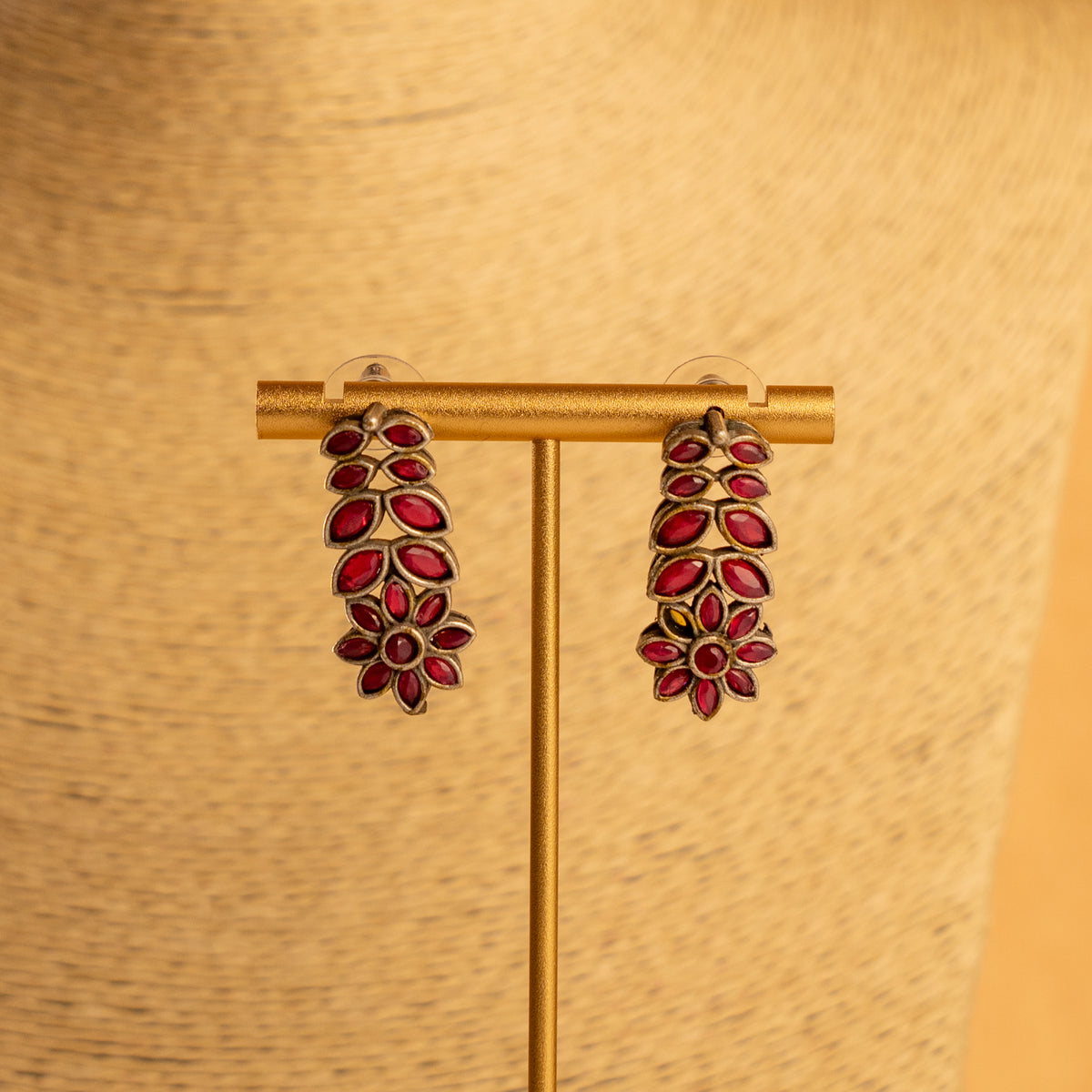 DAISY FAUX SILVER BIJOUX PREMIUM AND EXCLUSIVE SEMI HANDMADE NECKLACE WITH EARRINGS NL218