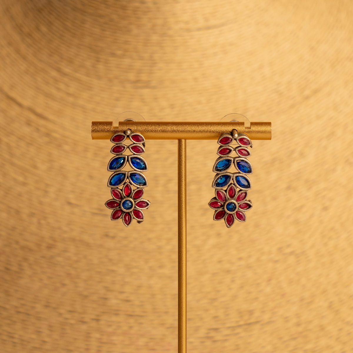 DAISY FAUX SILVER BIJOUX PREMIUM AND EXCLUSIVE SEMI HANDMADE NECKLACE WITH EARRINGS NL218