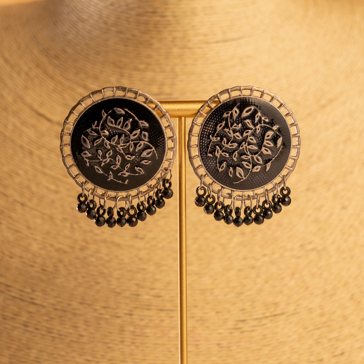 AERA OXIDIZED ANTIQUE NECKPIECE/NECKLACE EARRINGS NL228