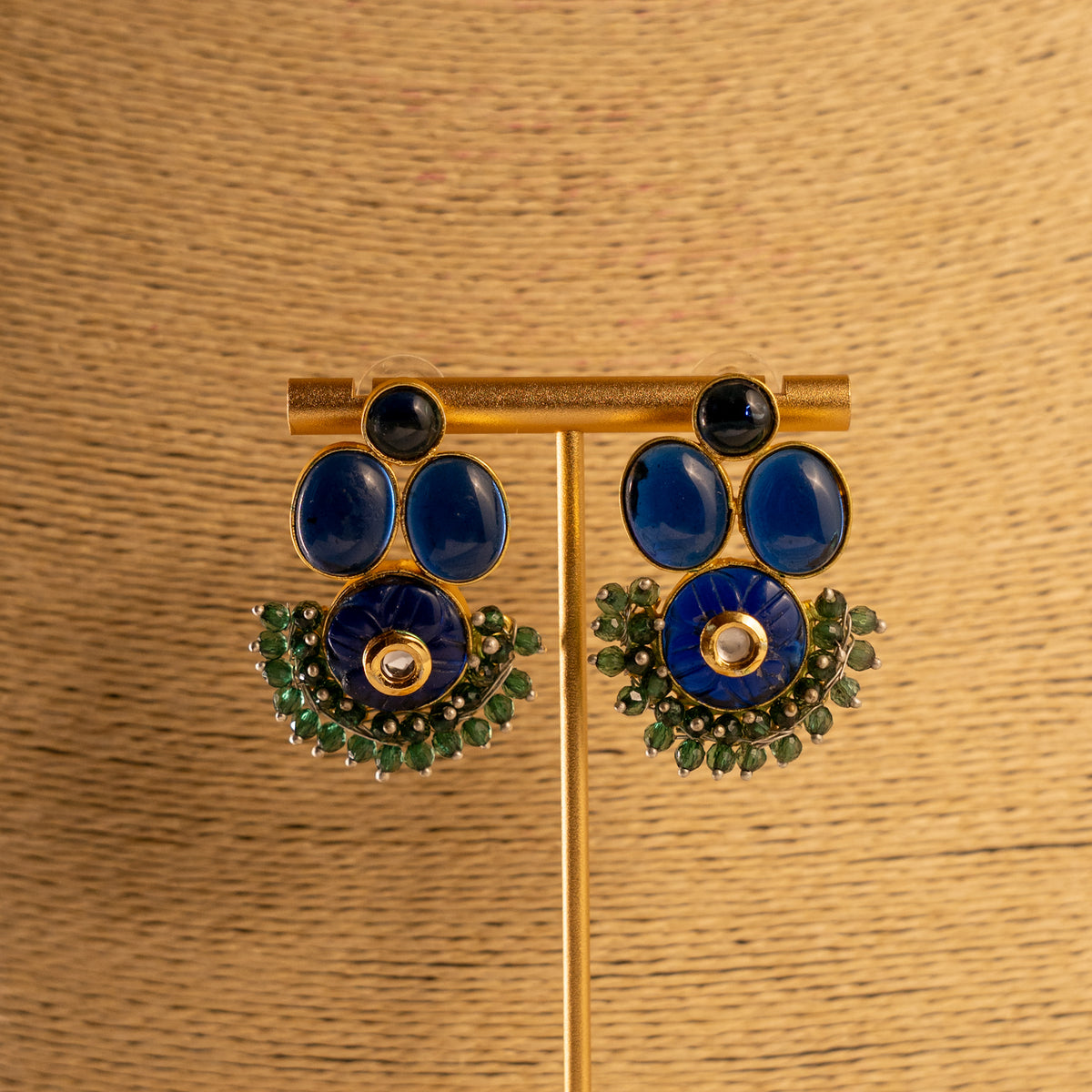 MONA PIE MONALISA STONE AND CARVING STONE HANDMADE RAW LOOK NECKLACE NL35