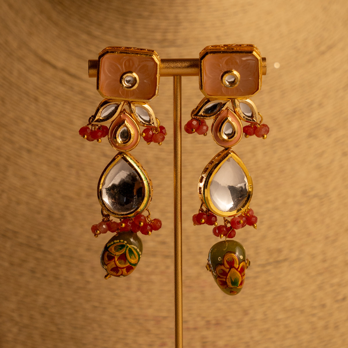 MULTI BEAUTY NATURAL PREMIUM GEM STONE BIJOUX PREMIUM AND EXCLUSIVE HANDMADE LAC KUNDAN NECKLACE NL211