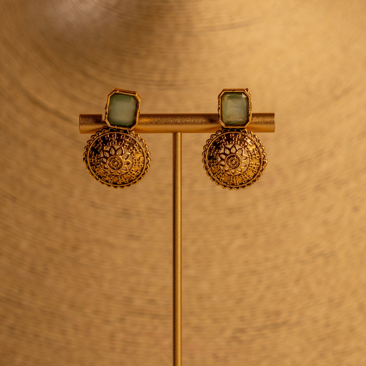 BOOMA GOLD TONED ANTIQUE FINISH NECKLACE WITH EARRINGS NL186