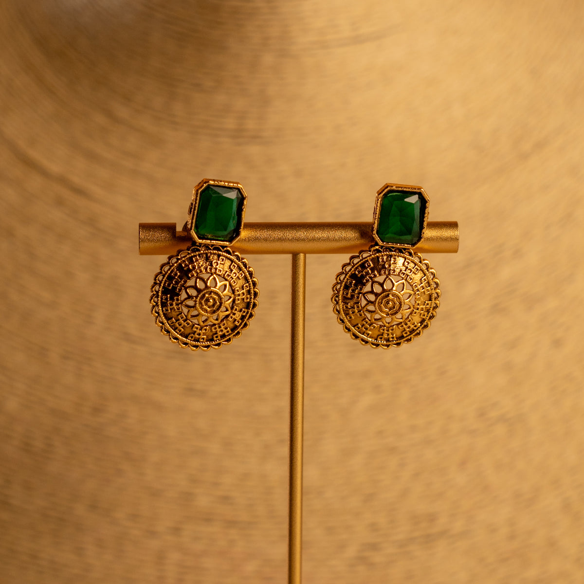 BOOMA GOLD TONED ANTIQUE FINISH NECKLACE WITH EARRINGS NL186