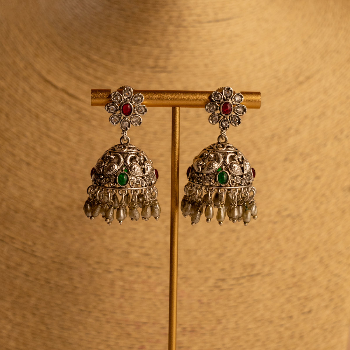 VANIHA OXIDIZED ANTIQUE FINISH NECKLACE WITH EARRINGS NL193